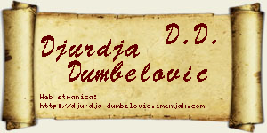 Đurđa Dumbelović vizit kartica